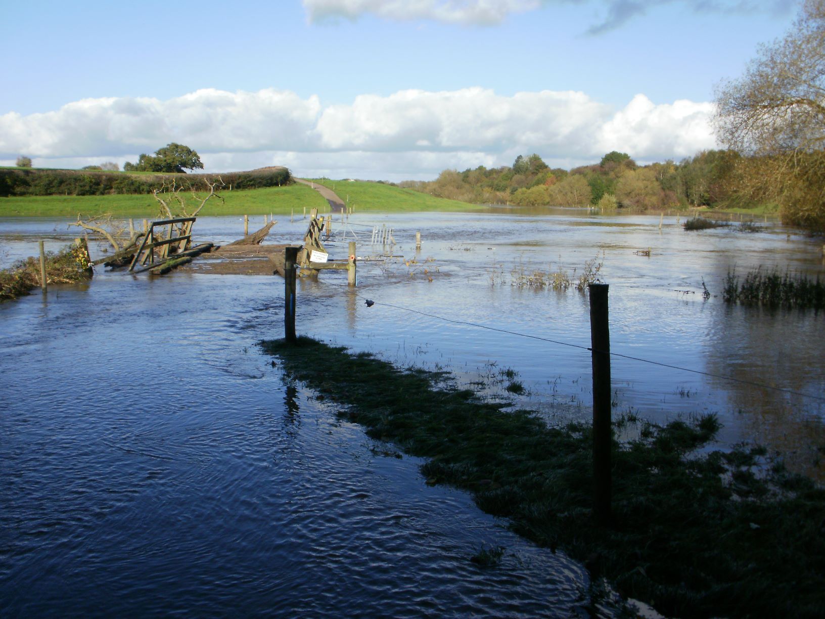 Flooding at Hankelow Bridge October 2019